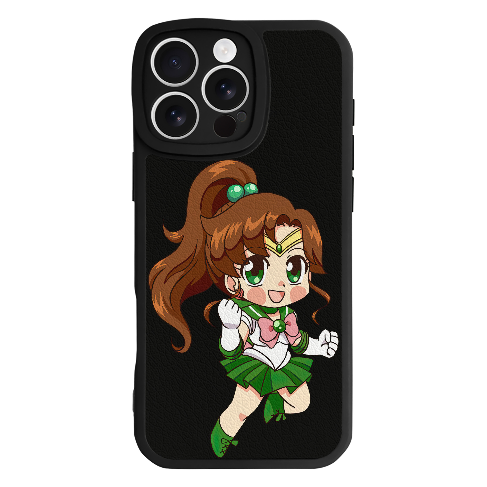 （画像用） 美少女戦士セーラームーン 木野 まこと きの まこと Sailor Moon Kino Makoto （セーラージュピター；Sailor Jupiter） 【iPhone 16シリーズ対応】シリコンスマホケース（レザー調） 材質：シリコン